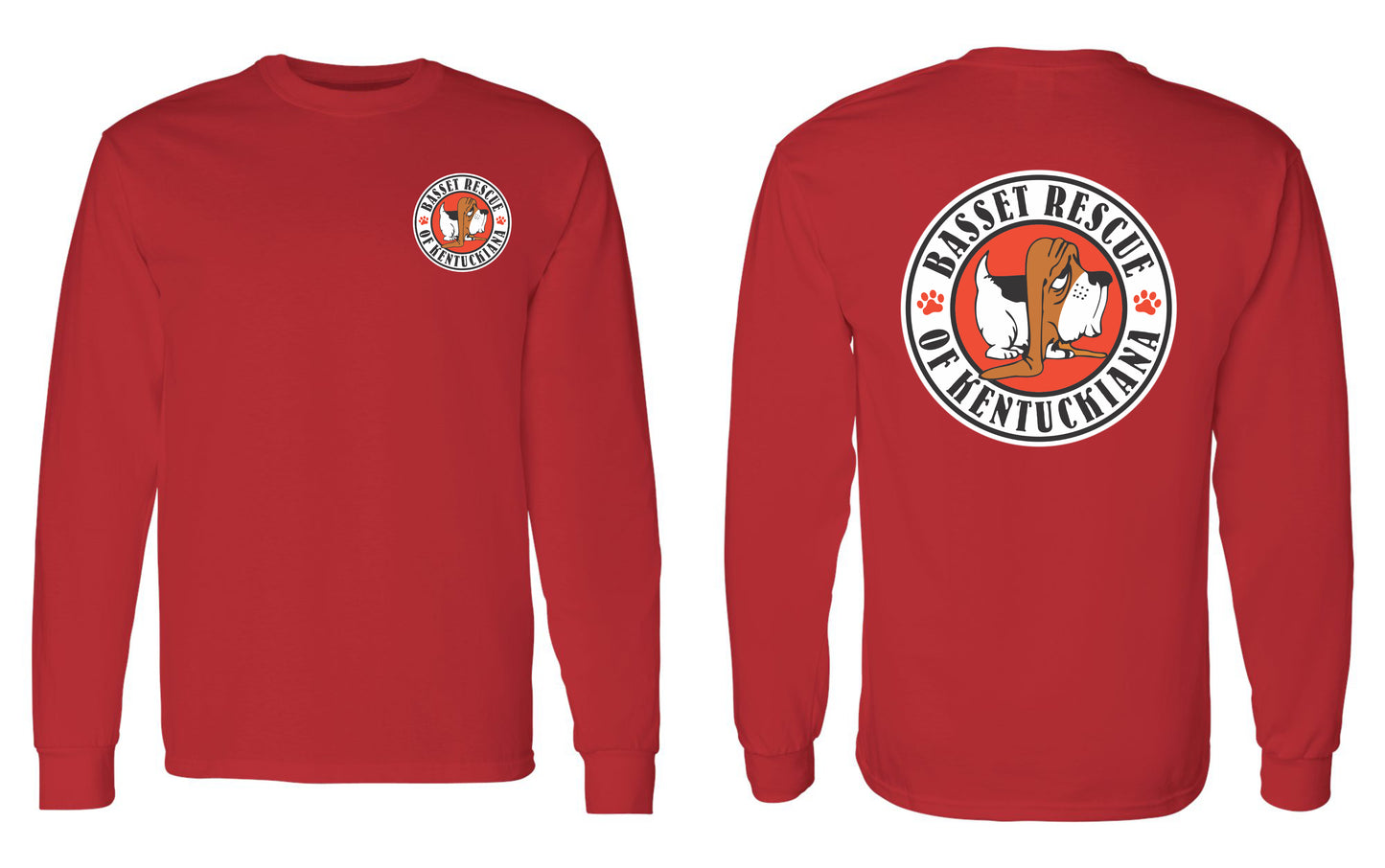 Basset Rescue of Kentuckiana Logo Long Sleeve Shirt