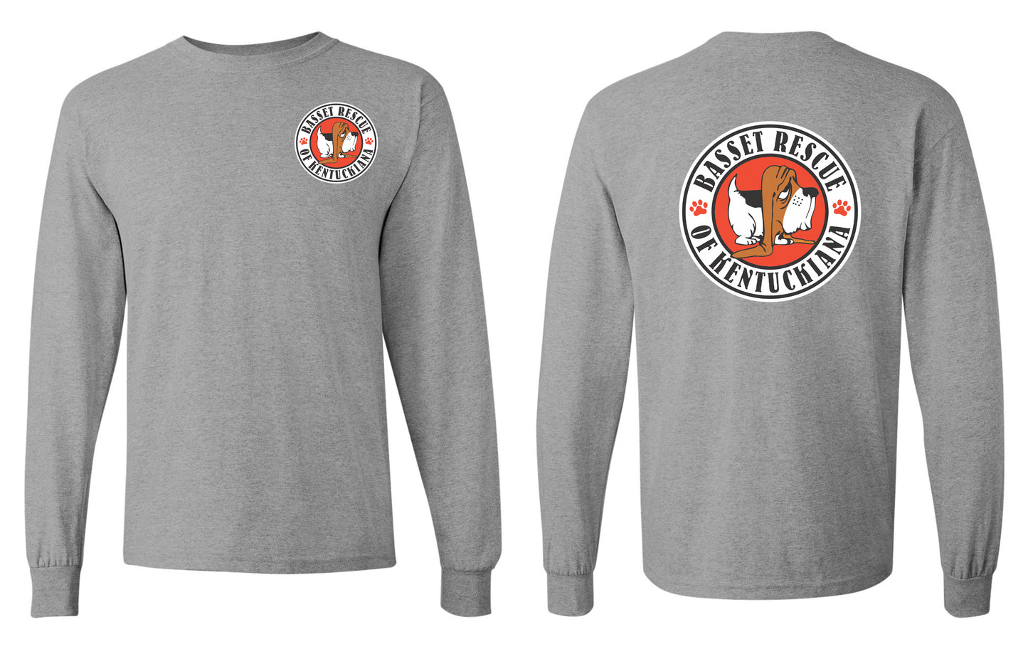 Basset Rescue of Kentuckiana Logo Long Sleeve Shirt