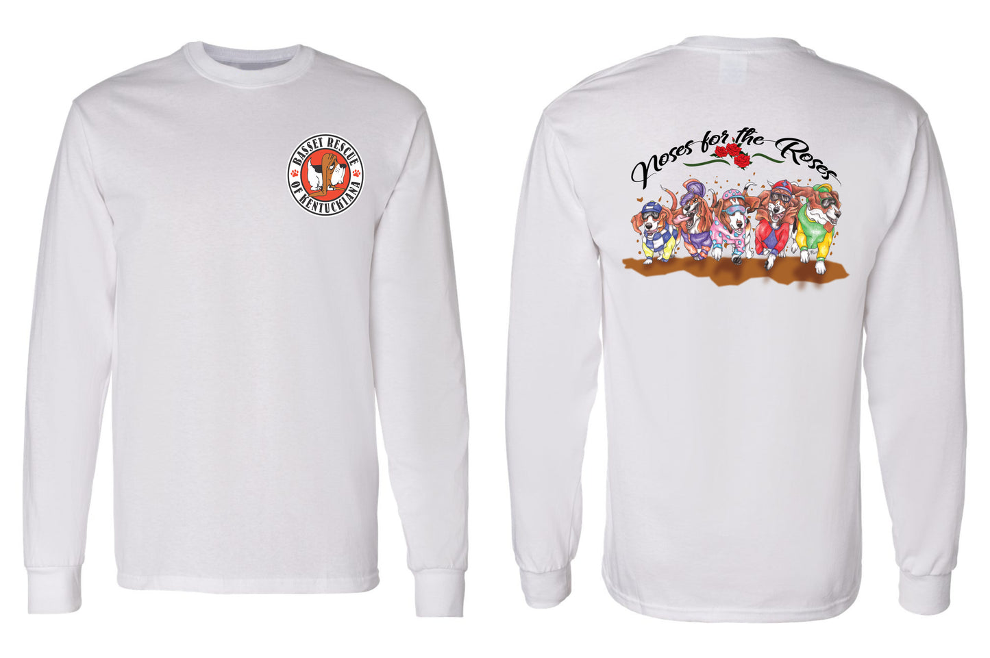 Basset Rescue of Kentuckiana Logo Long Sleeve Shirt